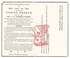 DP Cyriel Craeye / Coppens ° Machelen Zulte 1872 † 1947 Vande Kerkhove Weytens Amelynck - Imágenes Religiosas