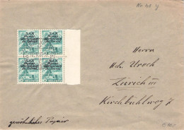 SUISSE - LETTER 1937 GENEVE - ZÜRICH Mi 40y / 7065 - Briefe U. Dokumente