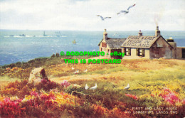 R559473 Lands End. First And Last House And Longships. Valentine. Art Colour. Br - Mundo