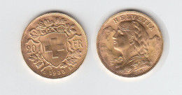 Goldmünze Schweiz Vreneli 20 SFR. 1935 L B - Otros – Europa