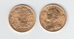 Goldmünze Schweiz Vreneli 20 SFR. 1935 L B - Altri – Europa