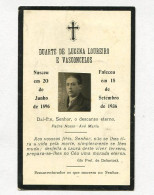 DUARTE LUCENA LOUREIRO E VASCONCELOS, Natural PORTO. Cartão De Funeral / Morte. Memento Decés Avec Photo 1936 Portugal - Santini