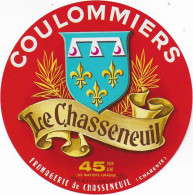 ETIQUETTE  DE  FROMAGE NEUVE   COULOMMIERS LE MESSAGER  CHARENTE  CHASSENEUIL VARIANTE - Käse