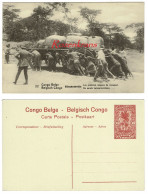 Belgische Congo Belge Postwaardestuk Entier Postal EP Elisabethville Moyens De Transport Ct. Centimes CPA AK Afrique - Postwaardestukken