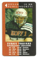TURKU TROJANS - American Football Team - Magnetic Card - 10 FIM - FINLAND - - Sport