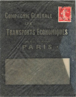 SEMEUSE 10C SUR ENV ILLUSTREE CIE GLE TRANSPORTS ECONOMIQUES PARIS 21/4/1910 - Lettres & Documents