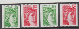 France N° 1980 à 1981B ** Série 4 Valeurs Sabine Provenant De Roulettes - Nuovi