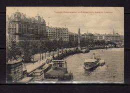 Thames Embankment And Cleopatra's Needle - London - River Thames