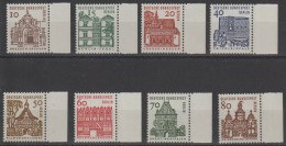 Berlin, 1964, Mi.Nr. 242-249 ** -  Ein Satz Mit Seitenrand Rechts "Deutsche Bauwerke Aus 12 Jahrhunderten (I)" - Unused Stamps