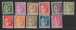 France N° 280 à 289 ** Type Paix, Série 11 Valeurs - Unused Stamps