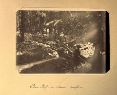 Placer Bief , Guyane * RARE * Chantier Aurifère * Or Mine Mines * Grande Photo Albuminée Circa 1890/1910 18x13cm - Altri & Non Classificati