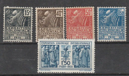 France N° 270 à 274 ** Exposition Coloniale Internationale De Paris, 5 Valeurs - Unused Stamps