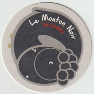 Carton Double Face " LE MOUTON NOIR "   Bar à Manger - Bierdeckel