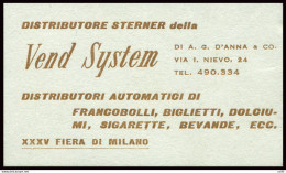 Vend System - Libretto "XXXV Fiera Di Milano" N. 7 - Abarten Und Kuriositäten