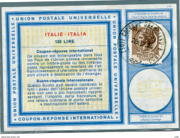 Siracusana Lire 20 N. 1072 Usato Su Coupon Reponse Internazionale - 1946-60: Poststempel
