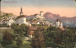 12031534 Sargans Ortsansicht Mit Kirche Schloss Falknis Raetikon Sargans - Sonstige & Ohne Zuordnung