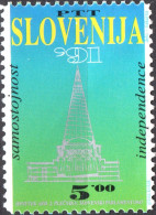 SLOVENIA, DICHIARAZIONE INDIPENDENZA, 1991, NUOVI (MLH*) Mi:SI 1, Scott:SI 100, Yt:SI 1 - Eslovenia