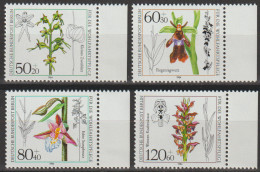 Berlin, 1984, Mi.Nr. 724-727 ** -  Ein Satz Linkem Seitenrand "Wohlfahrt: Orchideen" - Unused Stamps
