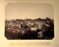 Port Of Spain , Trinidad Et Tobago * Vue Panoramique Quartier * Grande Photo Albuminée Circa 1890/1910 26x20cm - Trinidad