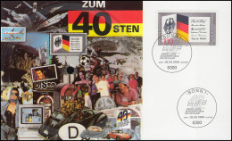 Schallplatten-Karte Nationalhymne - 40 Jahre Bundesrepublik Mit ESSt Bonn 1989 - Other & Unclassified