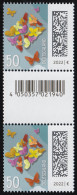 3714AII Schmetterlingsbrief 50 C. Aus 200er, Paar Mit Nr., GROSSEM CF, Ohne Nr ** - Rollenmarken