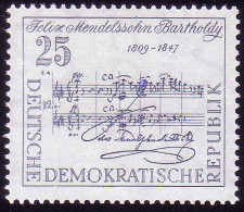 677 Felix Mendelssohn Bartholdy 25 Pf ** - Nuovi