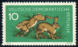 738 Waldtiere Feldhasen 10 Pf ** - Unused Stamps