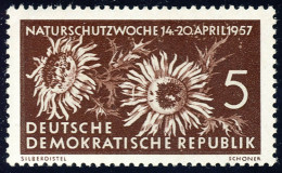 561 Naturschutzwoche 5 Pf Silberdistel ** - Unused Stamps