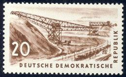 570 Kohlebergbau 20 Pf Förderbrücke** - Unused Stamps