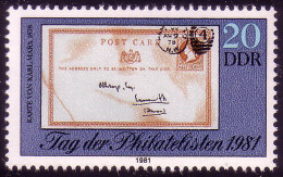 2647 Tag Der Philatelisten 20 Pf Marx 1981 ** - Nuevos