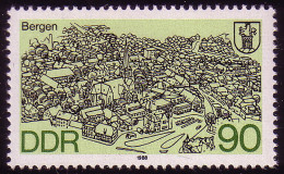 3165 Stadtansichten 90 Pf Bergen ** - Unused Stamps