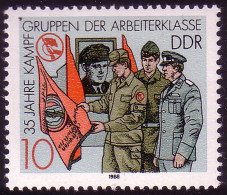 3178 Kampfgruppen 10 Pf Ernst-Thälmann-Ehrung ** - Ungebraucht