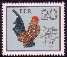 2396 Geflügelrassen 20 Pf Porzellanfarbiger Zwerg ** Postfrisch - Unused Stamps