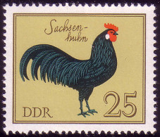 2397 Geflügelrassen 25 Pf Sachsenhuhn ** Postfrisch - Ongebruikt