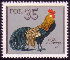 2398 Geflügelrassen 35 Pf Phönix, Zierhuhn ** Postfrisch - Neufs