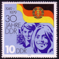 2459 30 Jahre DDR 10 Pf ** Postfrisch - Unused Stamps