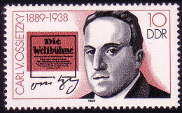 3231 Persönlichkeiten Arbeiterbewegung Ossietzky ** - Unused Stamps