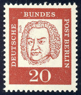 204 Bedeutende Deutsche 20 Pf  Johann Sebastian Bach ** - Nuevos