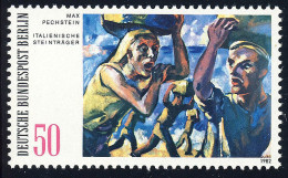 678 Gemälde 50 Pf Max Pechstein ** - Unused Stamps