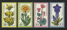 510-513 Wofa Alpenblumen 1975, Satz ** - Neufs