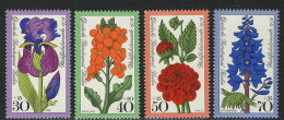 524-527 Wofa Gartenblumen 1976, Satz ** - Ungebraucht