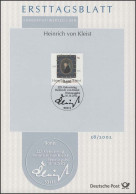 ETB 38/2002 Heinrich Von Kleist, Schriftsteller - 2001-2010