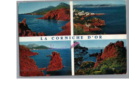 LA CORNICHE D'OR - Les Rochers Du Troyas Calanques De Theoule Agay Vu Du Dramont Ile D'or Carte Vierge - Sonstige & Ohne Zuordnung