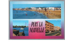 PORT LA NOUVELLE 11 - Vue Generale De La PLage Rocher Bateau Et L'avenue  - Port La Nouvelle