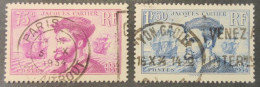 N° 296/297  Avec Oblitération Cachet à Date D'Epoque De 1934  TB - Gebraucht