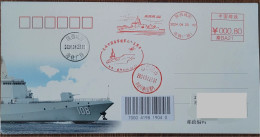 China "108 Xianyang Ship" (Xianyang, Shaanxi) Postage Machine Stamped First Day Actual Postcard Sent - Cartes Postales