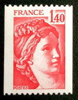 1980 FRANCE N 2104 SABINE DE GANDON 1,40F ROULETTE - NEUF** - Rollo De Sellos