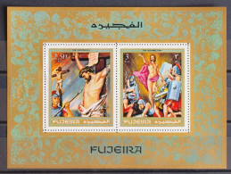 FUJEIRA 1970 MNH SS, Holy Jesus, Painting, Religion - Religie