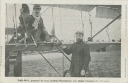 Paulhan Winner Of London Manchester Raid Biplan Farman April 28 , 1910 - Autres & Non Classés