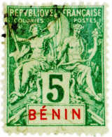 BENIN, NAVIGAZIONE E COMMERCIO, TIPO “GROUPE”, 5 C., 1894, FRANCOBOLLI NUOVI (MLH*) Scott:BJ 36, Yt:BJ 36 - Ungebraucht